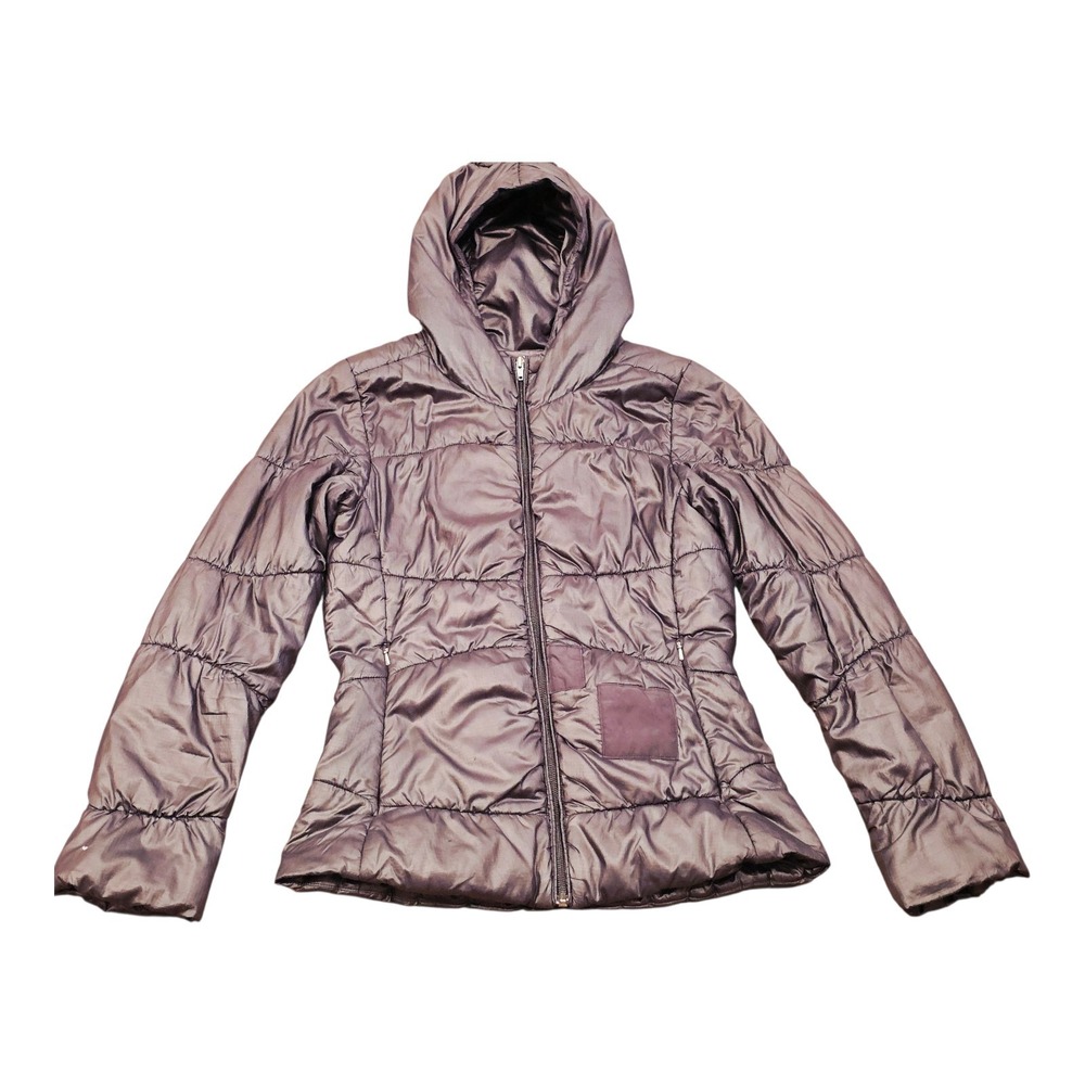 Women's Patagonia Hooded Insulated Quilted Full Zip Puffer Jacket Black Sz Small